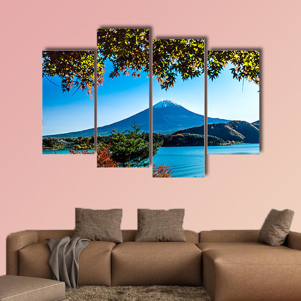 Mt. Fuji in autumn multi panel canvas wall art