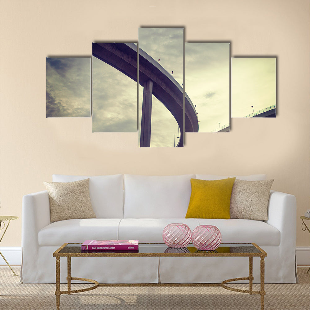 urban overpass retro  multi panel canvas wall art