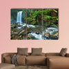 Waterfall in a lush rainforest in the Great Otway National Park in Australia multi panel canvas wall art