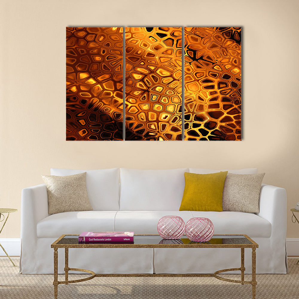 Abstract hot fire peacock feather on dark background Multi panel canvas wall art