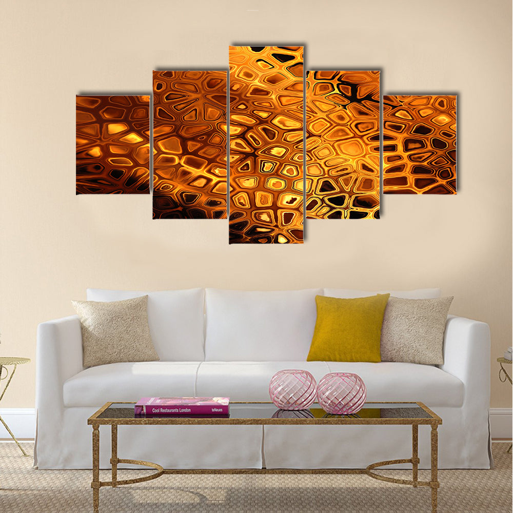 Abstract hot fire peacock feather on dark background Multi panel canvas wall art