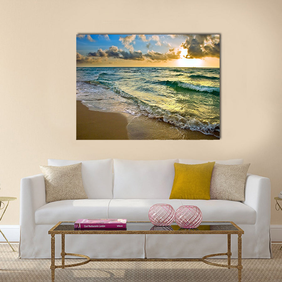 Sunrise, Atlantic ocean coast, FL USA Multi Panel Canvas Wall Art