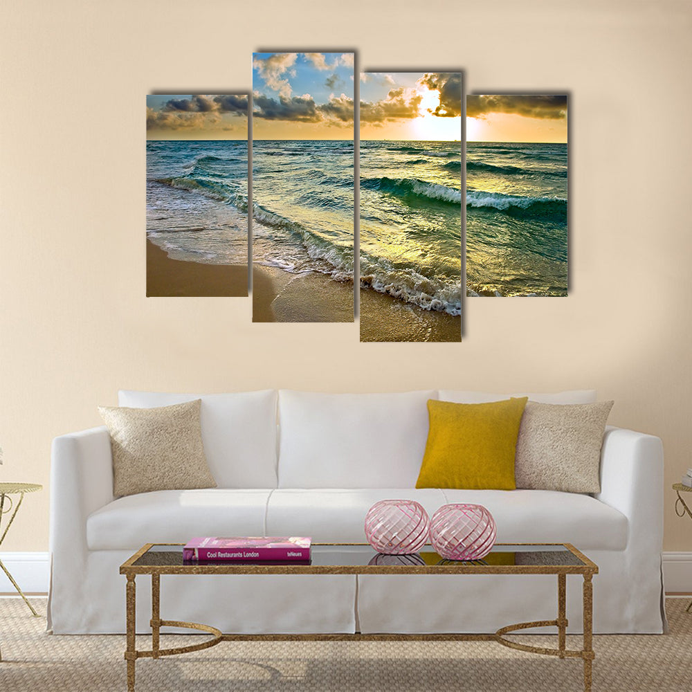 Sunrise Atlantic ocean coast USA Multi Panel Canvas Wall Art