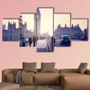 Westminster Bridge at sunset, London, UK multi panel canvas wall art