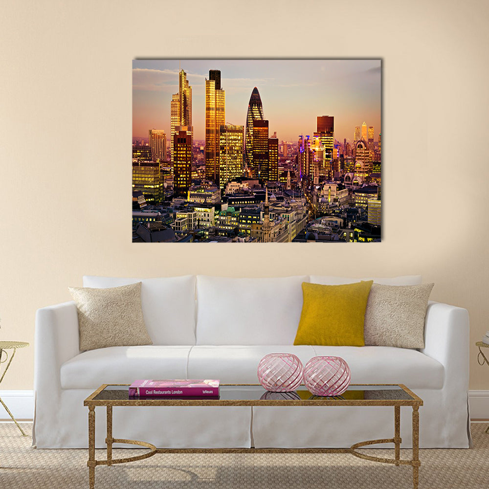 City of London one of the leading centres of global finance multi panel canvas wall art