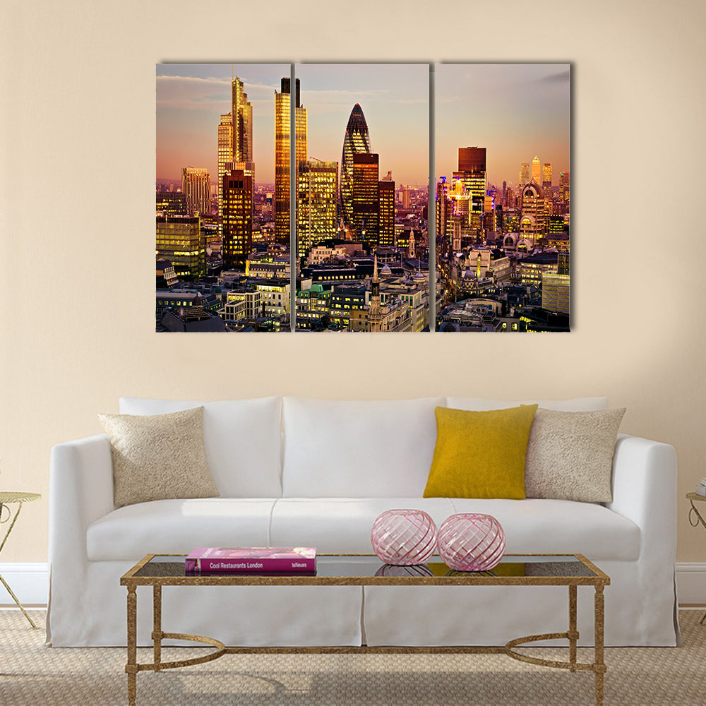 City of London one of the leading centres of global finance multi panel canvas wall art