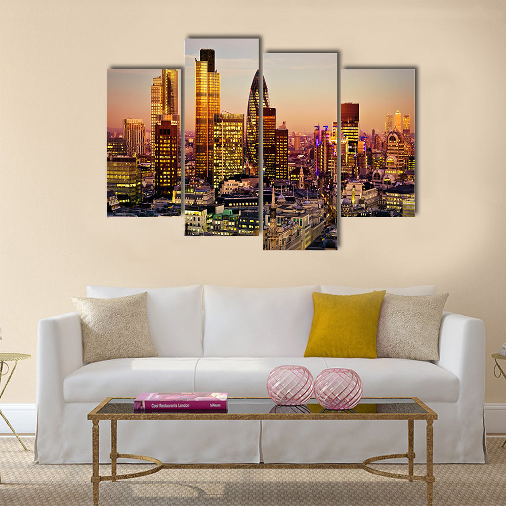 City of London one of the leading centres of global finance multi panel canvas wall art