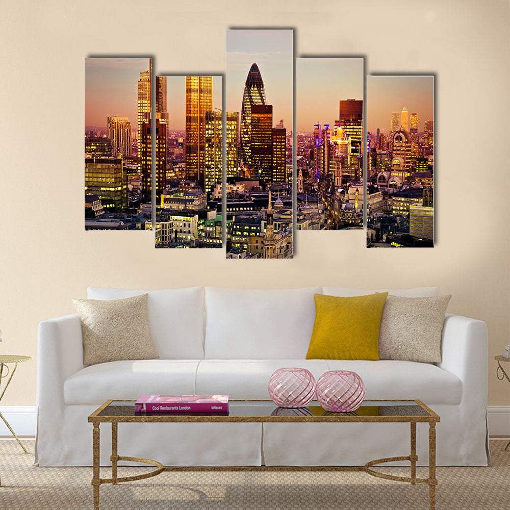 City of London one of the leading centres of global finance multi panel canvas wall art