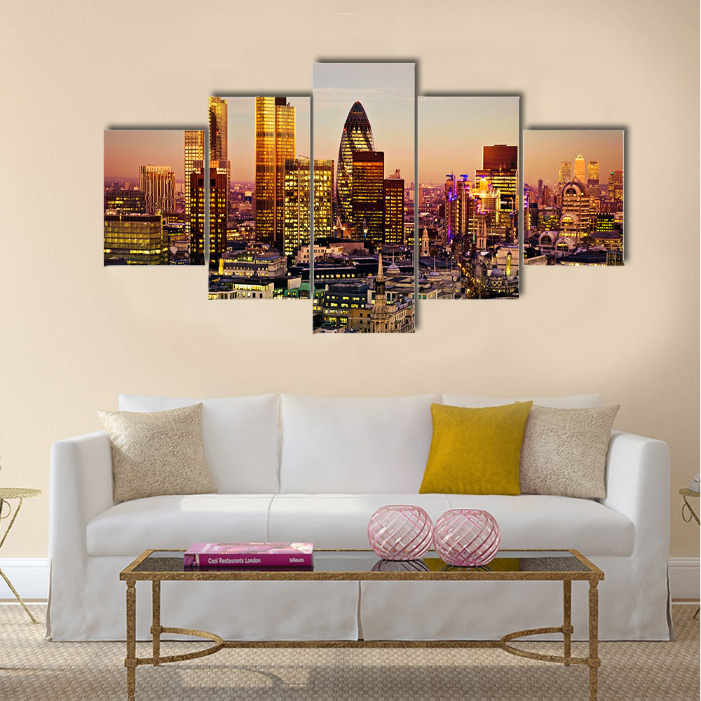 City of London one of the leading centres of global finance multi panel canvas wall art