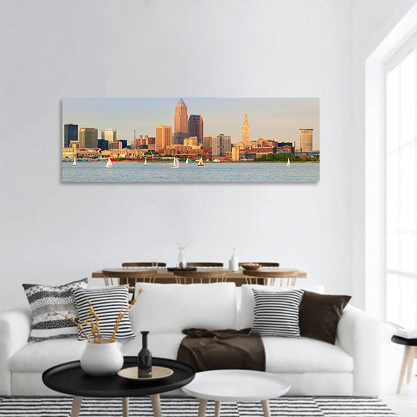 Viewed of Lake panoramic canvas wall art