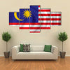 The Vector Illustration Of The Flag Of The Malaysia, Multi Panel Canvas Wall Art