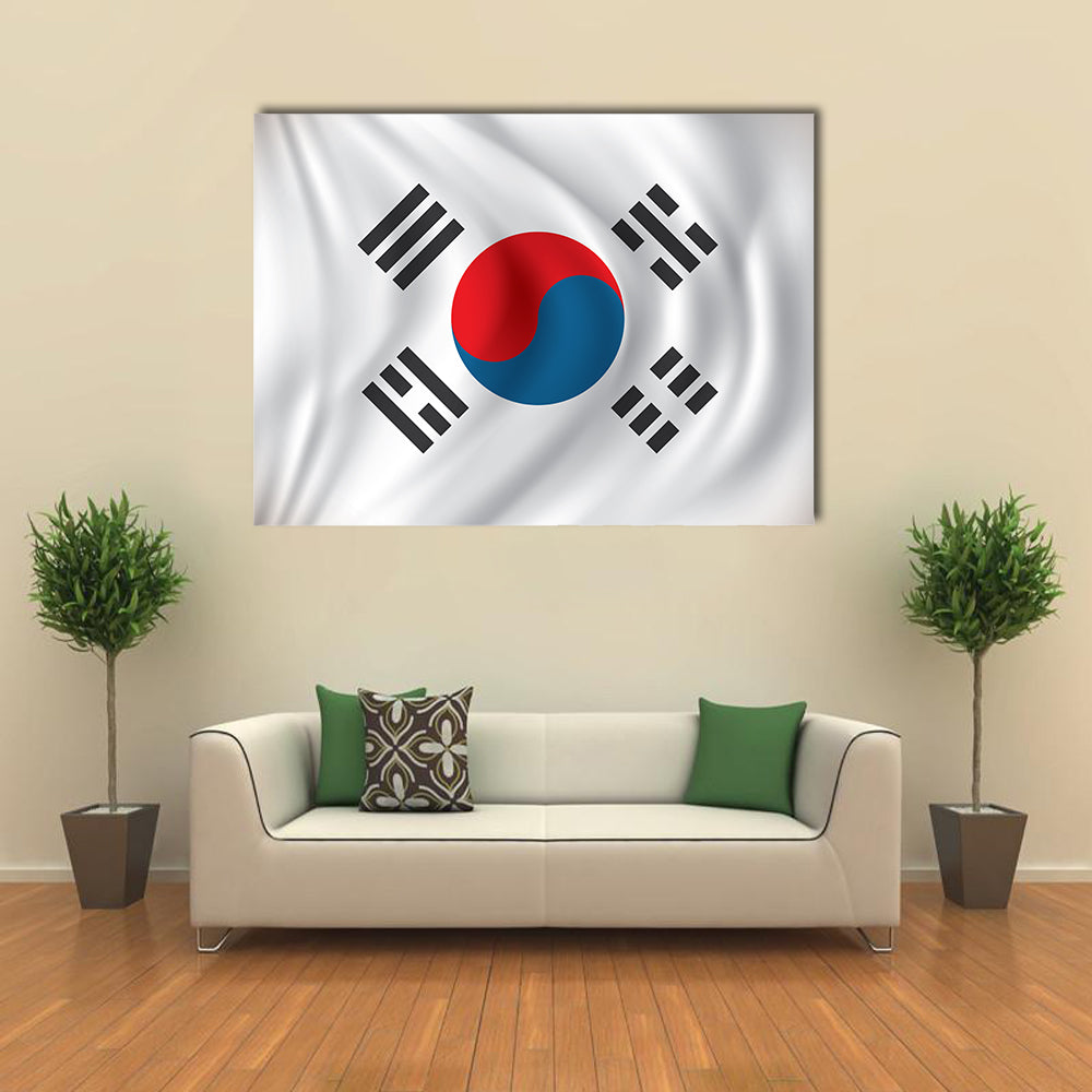Flag of South Korea - vector illustration Multi panel canvas wall art