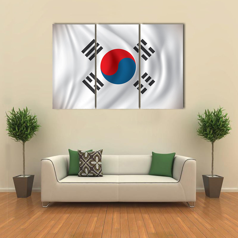 Flag of South Korea - vector illustration Multi panel canvas wall art