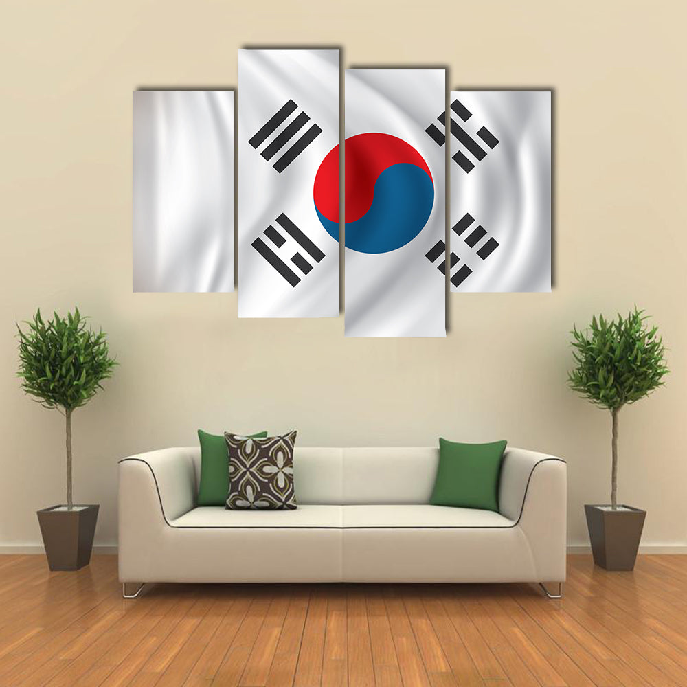 Flag of South Korea - vector illustration Multi panel canvas wall art