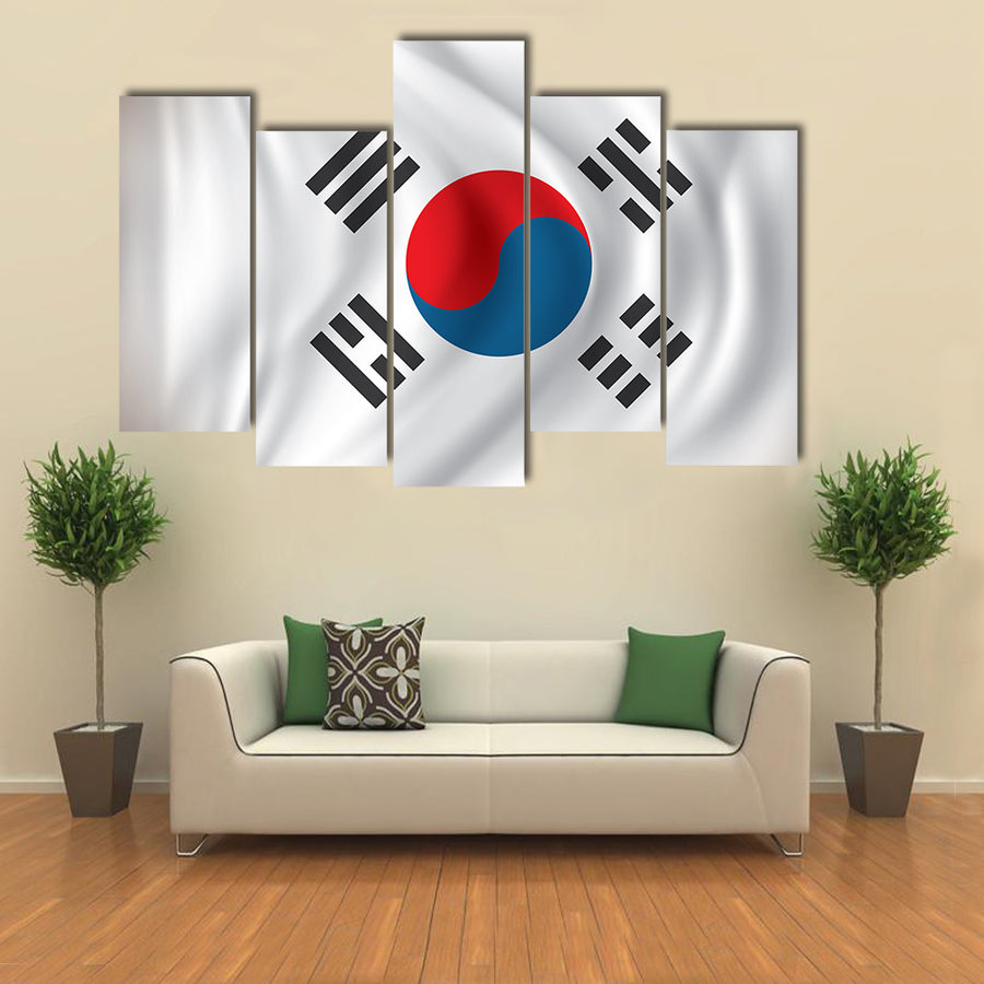 Flag of South Korea - vector illustration Multi panel canvas wall art