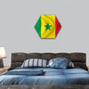 Flag of Senegal  hexagonal canvas wall art