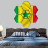 Flag of Senegal  hexagonal canvas wall art