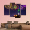 Seoul tower and firework in Korea multi panel canvas wall art