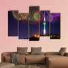 Seoul tower and firework in Korea multi panel canvas wall art