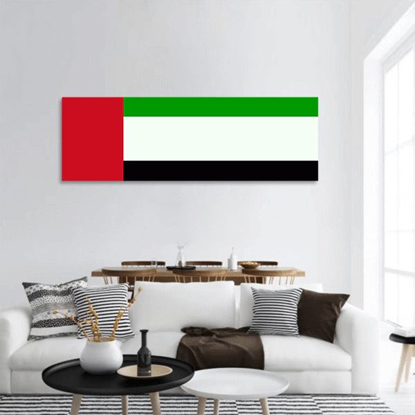 Flag of the Arab Emirates panoramic canvas wall art