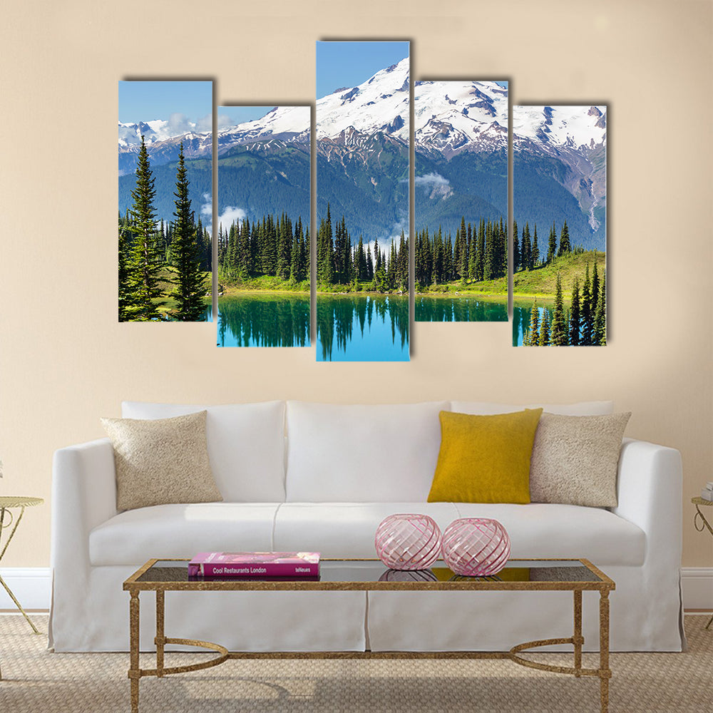 Image lake and Glacier Peak in Washington,USA multi panel canvas wall art