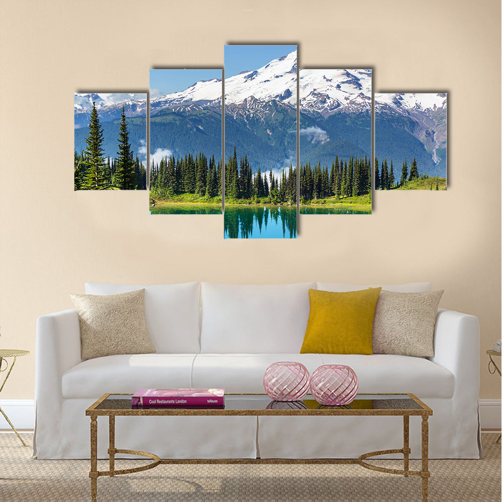 Image lake and Glacier Peak in Washington,USA multi panel canvas wall art