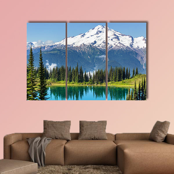 Image lake and Glacier Peak in Washington, USA Multi panel canvas wall art
