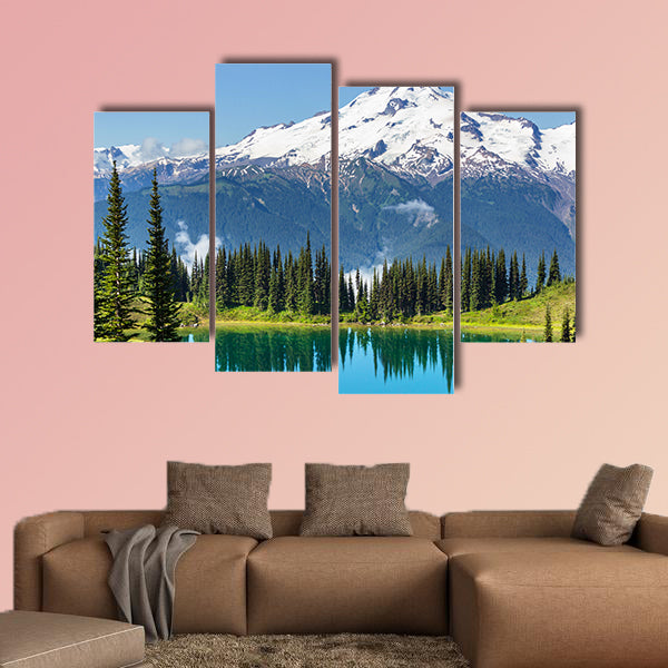 Image lake and Glacier Peak in Washington, USA Multi panel canvas wall art