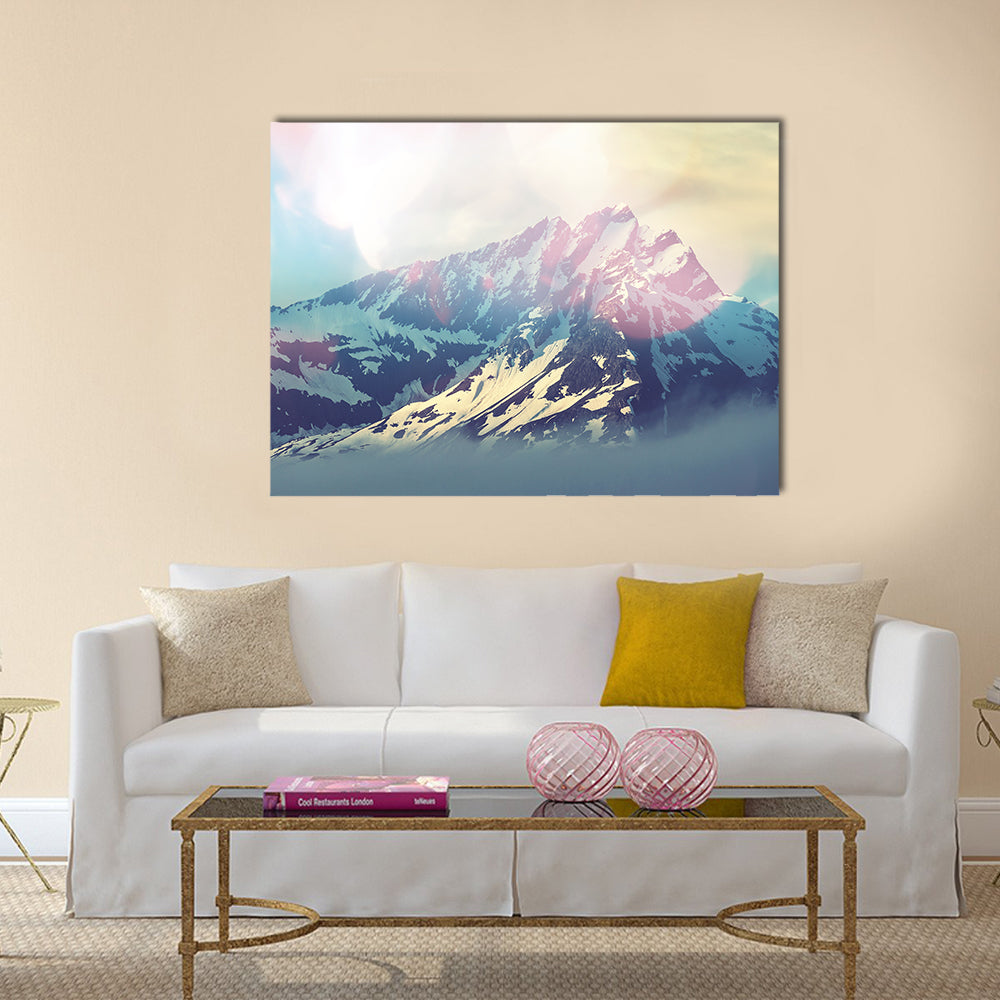 Most Beautiful Mountain peak multi panel canvas wall art