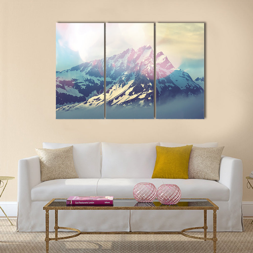 Most Beautiful Mountain peak multi panel canvas wall art