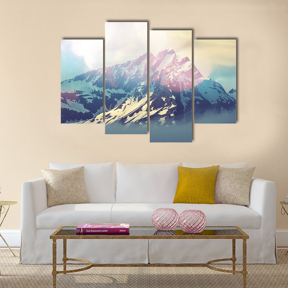 Most Beautiful Mountain peak multi panel canvas wall art