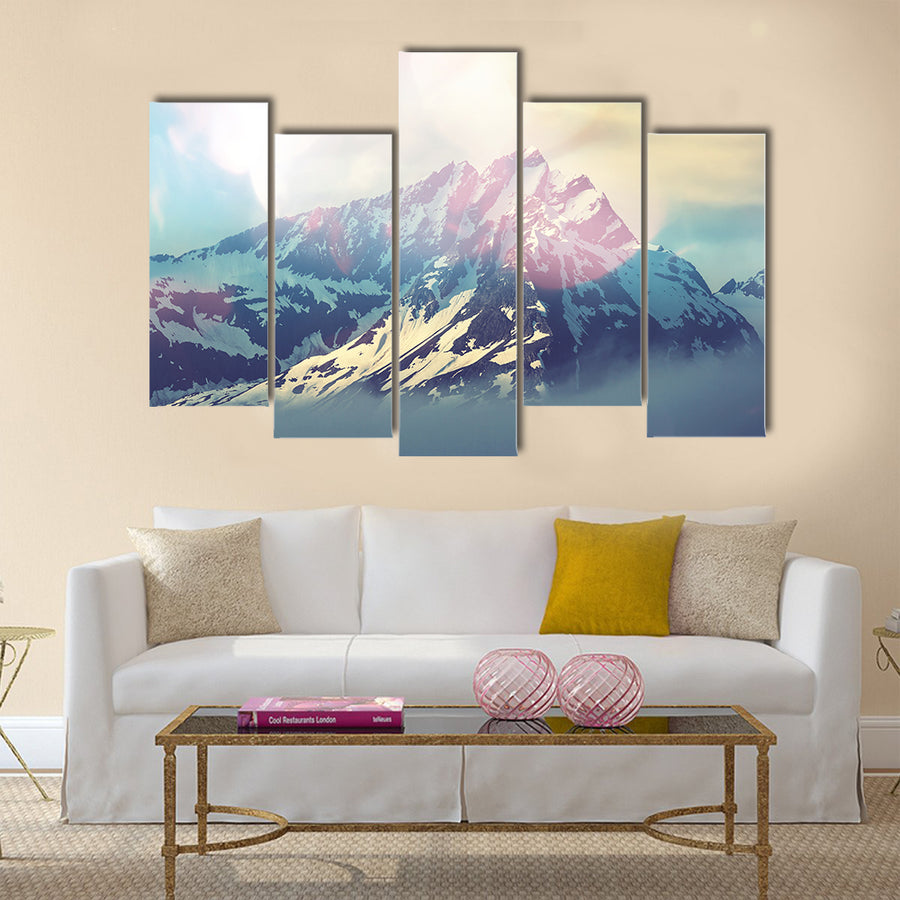 Most Beautiful Mountain peak multi panel canvas wall art