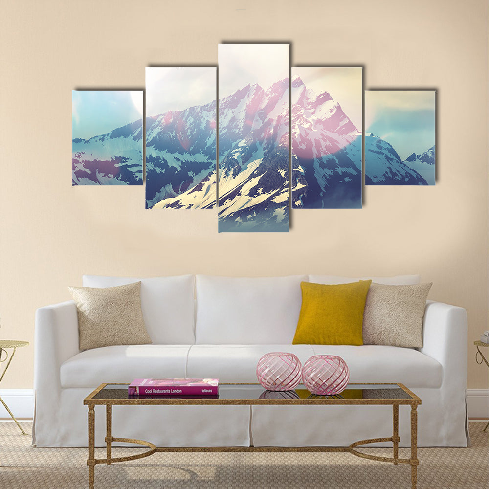 Most Beautiful Mountain peak multi panel canvas wall art