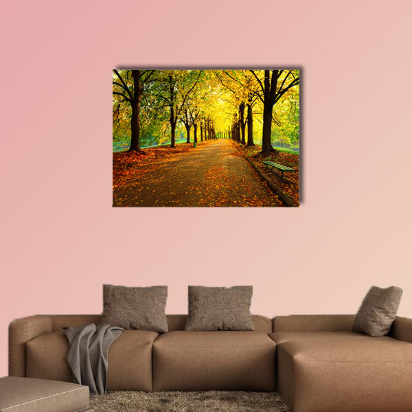 Autumn in City Park, multi panel canvas wall art