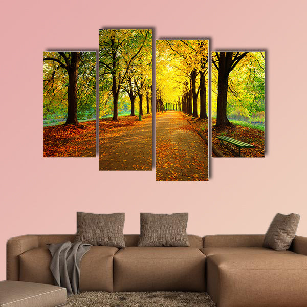 Autumn in City Park, multi panel canvas wall art