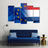 European Union and Netherlands flag Multi panel canvas wall art