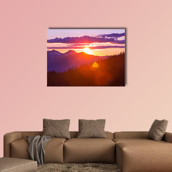 Sunset on summit Haleakala Hawaii Multi panel canvas wall art