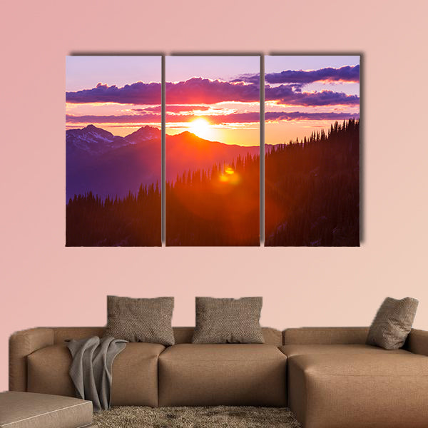 Sunset on summit Haleakala Hawaii Multi panel canvas wall art