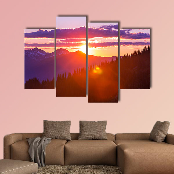 Sunset on summit Haleakala Hawaii Multi panel canvas wall art