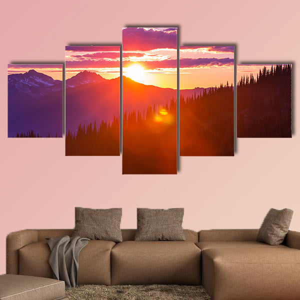 Sunset on summit Haleakala Hawaii Multi panel canvas wall art