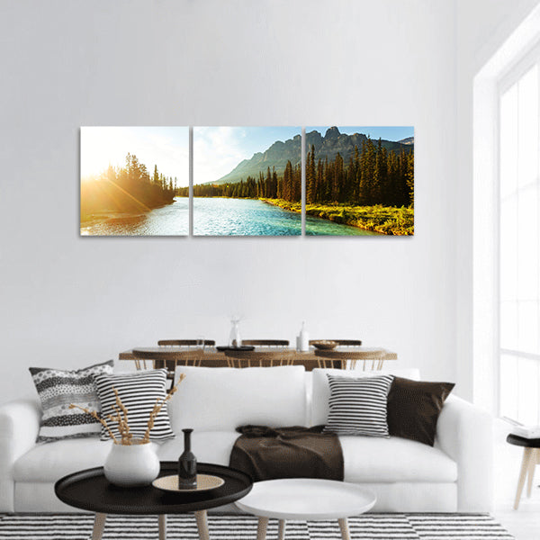 Castle Mountain Panoramic Canvas Wall Art