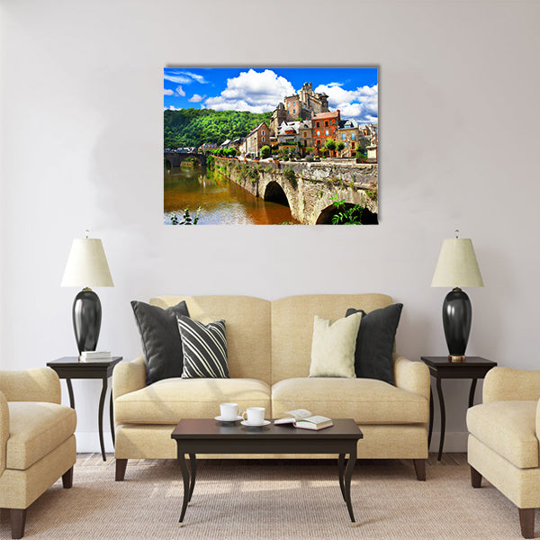 Estaing - one of the most beautiful vilages of France Multi Panel Canvas Wall Art