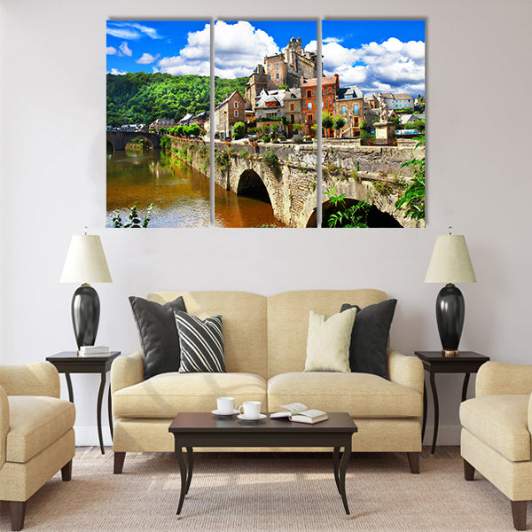 Estaing - one of the most beautiful vilages of France Multi Panel Canvas Wall Art