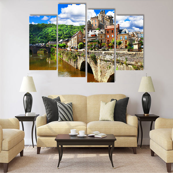 Estaing - one of the most beautiful vilages of France Multi Panel Canvas Wall Art