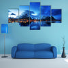  Sunset in Reine Village, Lofoten Islands, Norway multi panel canvas wall art