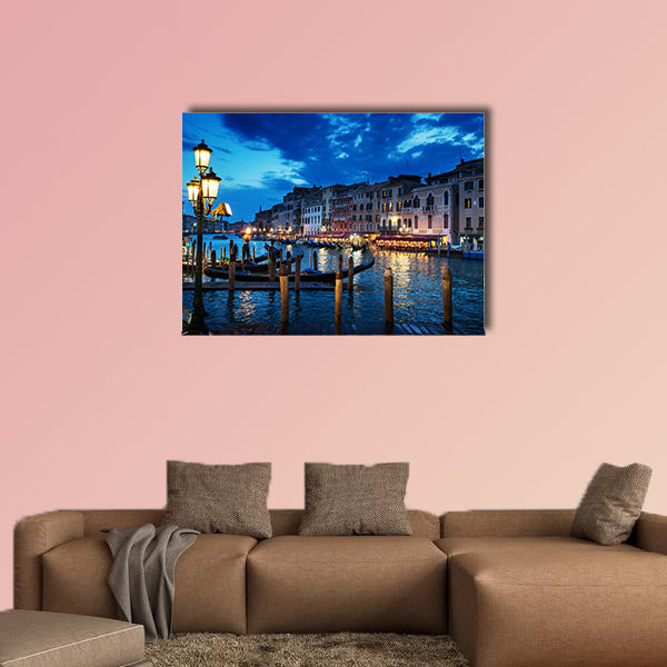 Grand Canal in sunset time, Venice, Italy multi panel canvas wall art
