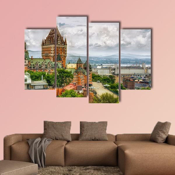 Chateau Frontenac in Quebec City, Canada multi panel canvas wall art