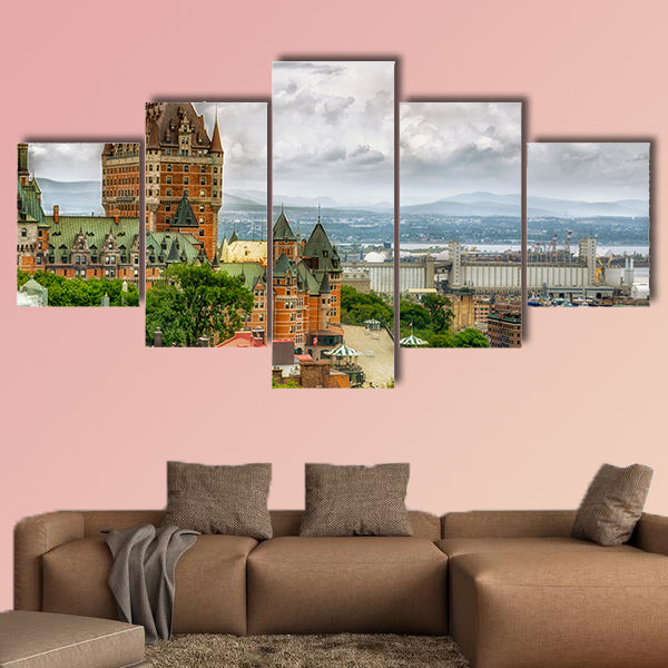 Chateau Frontenac in Quebec City, Canada multi panel canvas wall art