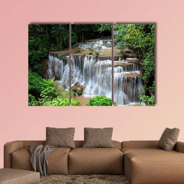  Full form of hauy mae kamin water falls in deep multi panel canvas wall art