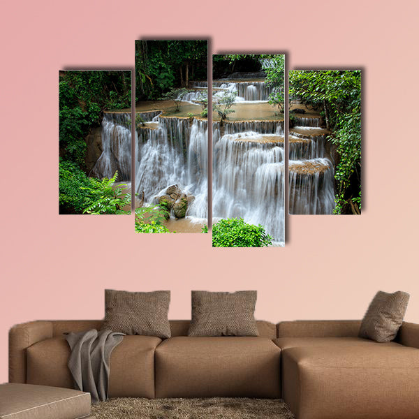  Full form of hauy mae kamin water falls in deep multi panel canvas wall art